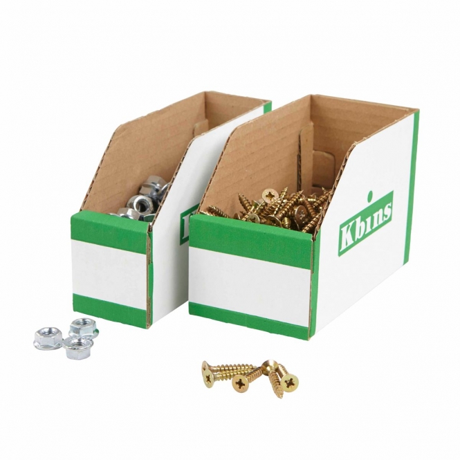 Pack of 50 K Bins 100mm High Cardboard Storage Bins Picking Parts